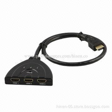 HDMI Bi-directional Switch, 3x1, Supports Highest Video Resolution 1080p